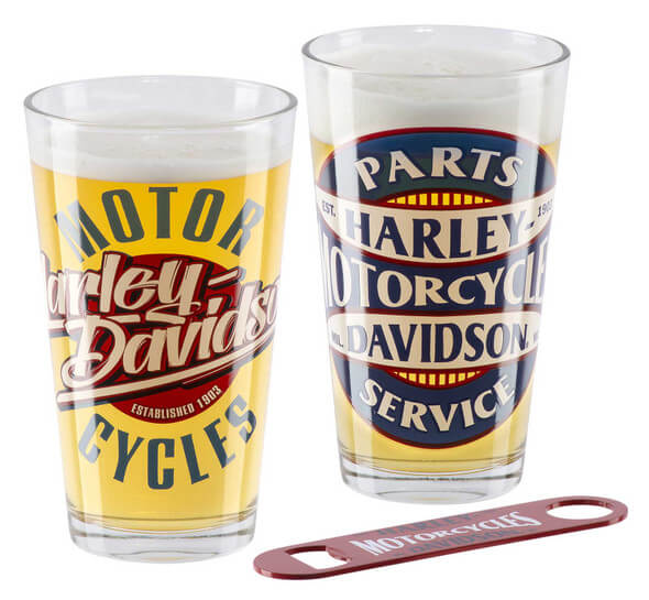 Parts &amp; Service Graphic Set of Two Pint Glasses