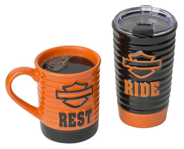 Ride &amp; Rest Travel / Coffee Ceramic Mug Set