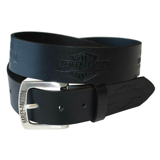 Tradition Bar &amp; Shield Belt Black Leather