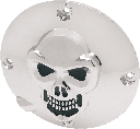 Chrome 3-D Skull Derby Cover, 94-03 XL